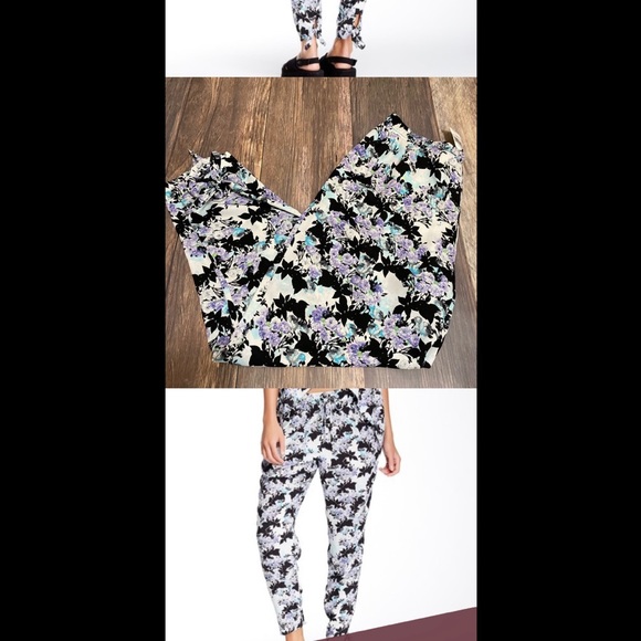 ASTR Floral Ankle Tie Drawstring Pant - Picture 3 of 3